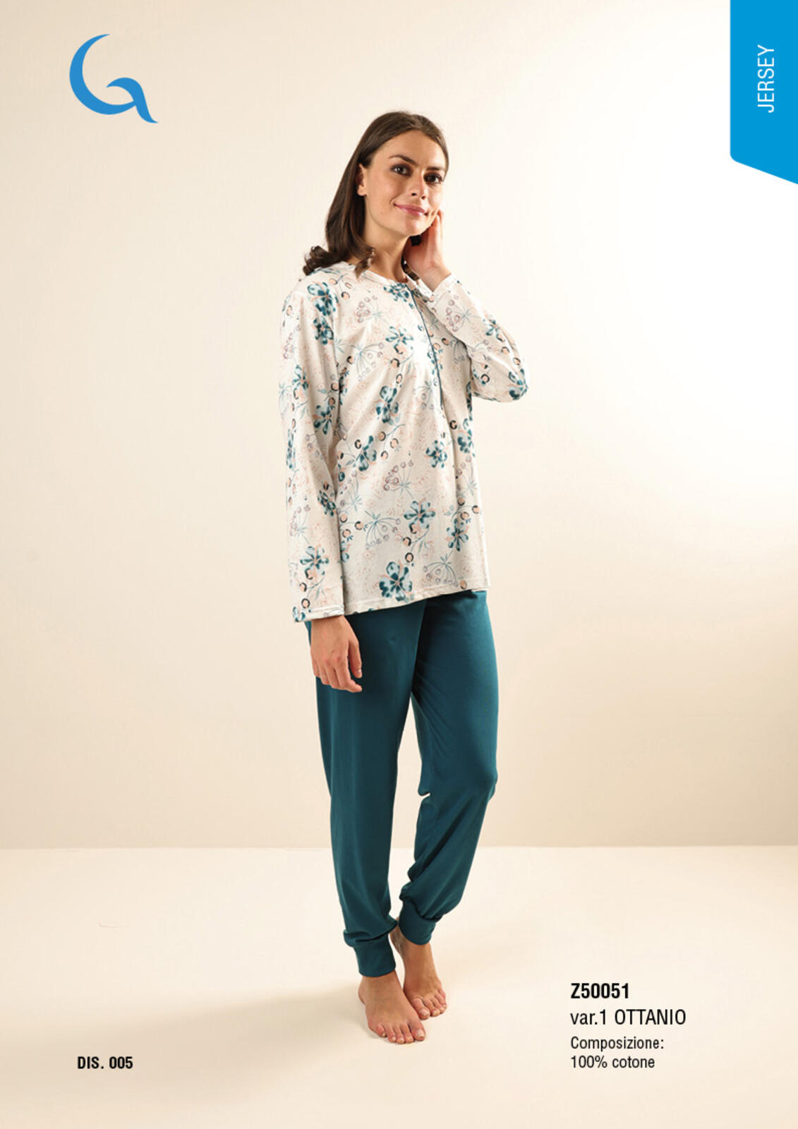 PIGIAMA DONNA M/L Z50051 Tellini S.r.l. Ingrosso Abbigliamento